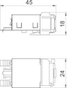 Разъем RJ45 категория 6 экран Snap-In