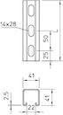 Рейка профильная 3000х41х41 MS 41 L3M V4A (дл.3м) OBO 1123049