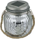 Светодиодный садовый светильник USL-M-211/GN120 SILVER JAR на солнечной батарее,теплый белый свет. 1*АА Ni-Mh аккумулятор в/к. IP44 Uniel