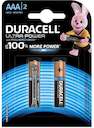 Элемент питания алкалиновый LR03-2BL Ultra Power (блист.2шт) Duracell Б0038760