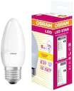Лампа светодиодная LED STAR CLASSIC B 75 8W/830 8Вт свеча 3000К тепл. бел. E27 806лм 220-240В матов. пласт. OSRAM 4058075210745