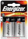 Элемент питания алкалиновый MAX LR20/373 BL2 (2/12/24) (блист.2шт) Energizer 28647