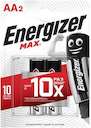 Элемент питания алкалиновый MAX LR6/316 BL2 (2/24/9360) (блист.2шт) Energizer 28642