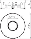 Рамка кассетная RKFR2 ном. размер 9 d305мм V20 сталь OBO 7409430