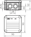 Коробка распределительная 90х90х52 T 40 M20 KL OBO 2007904