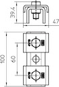 Соединитель реек 100х4мм SVE 41 FT OBO 1123121