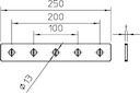 Пластина соединительная 250х40х4 GMS 5 VP V2A OBO 1124691