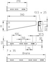 Кронштейн 210мм AW 55 21 VA4571 OBO 6418557