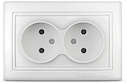 Розетка 2-м СП Севиль 16А IP20 бел. Universal С0102