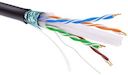 Информационный кабель экранированный F/UTP 4х2 CAT6, PE, чёрный