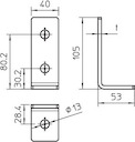 Пластина соединительная 105х53х40х4 GMS 3 VW 90 V2A OBO 1124701