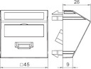 Рамка Modul45 мультимедийная HDMI MTS-HD F AL1 серебр. OBO 6104844