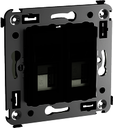 USB зарядное устройство в стену, Avanti, Черный квадрат
