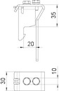 Дистанционная скоба для крышки 35x30