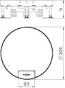 Рамка кассетная RKS2 ном. размер R9 d305мм M20 латунь OBO 7409272