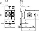 Устройство защиты от импульсных перенапр. УЗИП 280В SurgeController V20-3+FS-280 3 пол. OBO 5095283