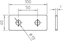 Пластина соединительная 100х40х4 GMS 2 VP V2A OBO 1124685