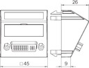 Рамка Modul45 мультимедийная DVI MTS-DVI F AL1 серебр. OBO 6104772