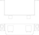 Пластина монтажная для лючка GE2.15 тип F MTGE2 15 2F сталь OBO 7407597