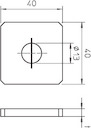Пластина соединительная 40х40х4 GMS 1 VP V2A OBO 1124683