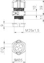 Ввод кабельный разборный V-TEC TB25 3х9 OBO 2024928