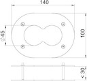 Рамка для подвесного потолка электромонтажной колонны 140х100х40мм DAB-2F сталь бел. OBO 6290382