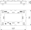 Рамка Modul45 монтажная 71MT2 45 полиамид свет. сер. OBO 6288576