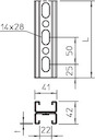 Рейка монтажная 3000х42х41 MS 21 D L 3M FS (дл.3м) OBO 1122947
