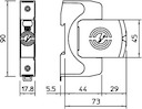 Устройство защиты от импульсных перенапр. УЗИП 150В CombiController V50-1-150 1 пол. OBO 5093440