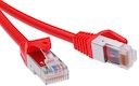 Патч-корд экранированный CAT5E F/UTP 4х2, LSZH, красный, 0.5м