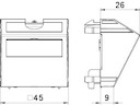 Вывод кабельный 45х45мм KAL-K11 RW1 бел. OBO 6117420