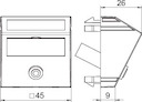 Рамка Modul45 мультимедийная Audio-Klinke MTS-MK L AL15 серебр. OBO 6104964