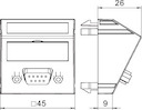 Мультимедийная рамка D-Sub9 Modul45 (белый)