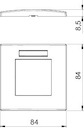 Рамка 1-м Modul45 84х84мм верт. с полем для маркировки AR45-BSF1 AL серебр. OBO 6119340