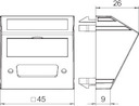 Рамка Modul45 мультимедийная DVI MTS-DV O AL1 серебр. OBO 6104796