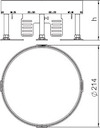 Рамка кассетная RKR2 ном. размер 4 d215мм V 25 сталь OBO 7409090