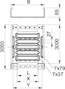 Лоток листовой перфорированный 100х85 L3050 сталь 1.5мм SKSM 810 FS OBO 6059530