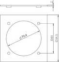 Накладка блока питания VH для монтажа устройств 95х95мм VH-P3 RW OBO 6109837