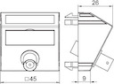 Рамка Modul45 мультимедийная Video-BNC MTS-BC F AL1 серебр. OBO 6105036
