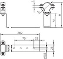 Держатель изол. токоотвода дистанционный isCon H280 26 VA OBO 5408074