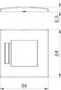 Рамка 1-м Modul45 84х84мм горизонт. с полем для маркировки AR45-BF1 AL серебр. OBO 6119336