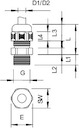 Ввод кабельный V-TEC L PG13 LGR OBO 2024314