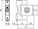 Устройство защиты от импульсных перенапр. УЗИП 75В SurgeController V20-1-75 1 пол. OBO 5095141