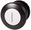 Головка кнопки M22S-DP-W-X1 грибовидная без фикс. бел.; черн. лицевое кольцо EATON 216727