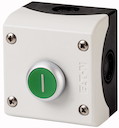 Кнопка в корпусе 1НО+1НЗ M22-D-G-X1/KC11/I зел. EATON 216522