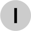 Линза для кнопок M22-XDLH-W-X1 с подсветкой выступающая "I" зел. EATON 218342