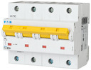 Выключатель автоматический модульный 4п C 25А 25кА PLHT-C25/4 EATON 248086